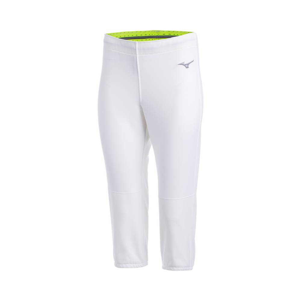 Calças Mizuno Softball Stretch - Unbelted - Mulher - Branco - LGYZO4653